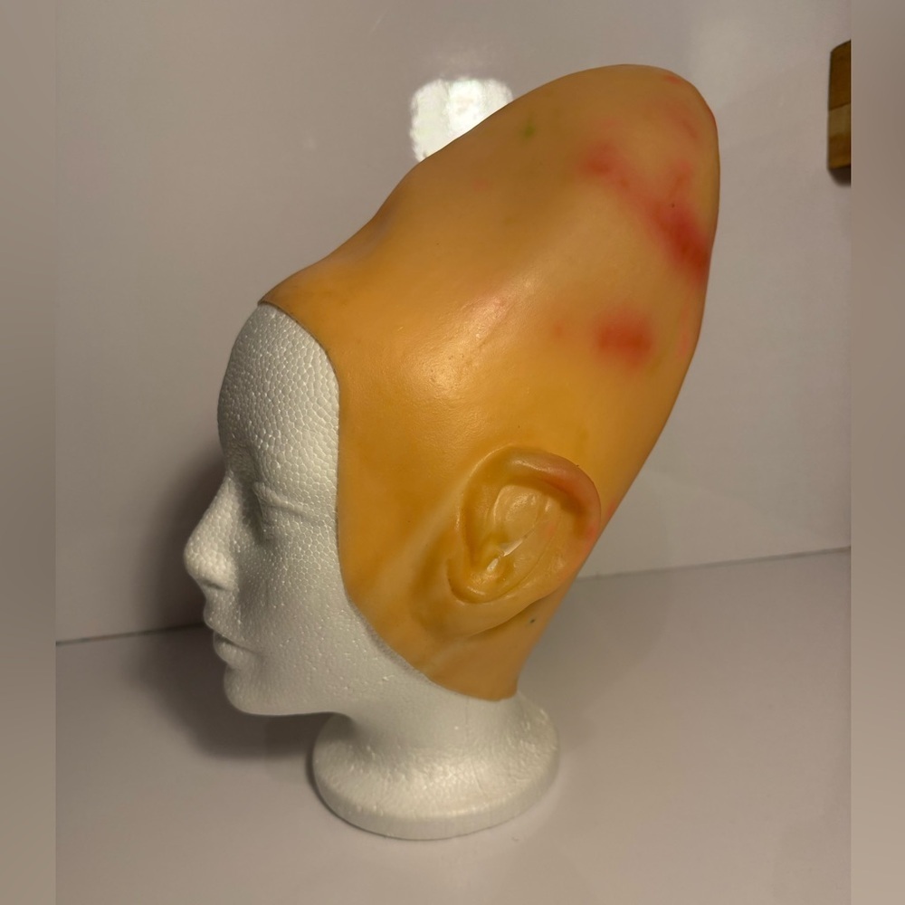 ADULT LATEX CONEHEAD ALIEN DOME HEADPIECE CONE EGG HEAD CONICAL BALD SKULL CAP